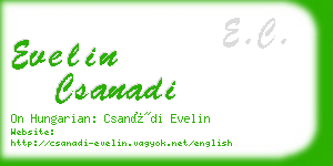 evelin csanadi business card